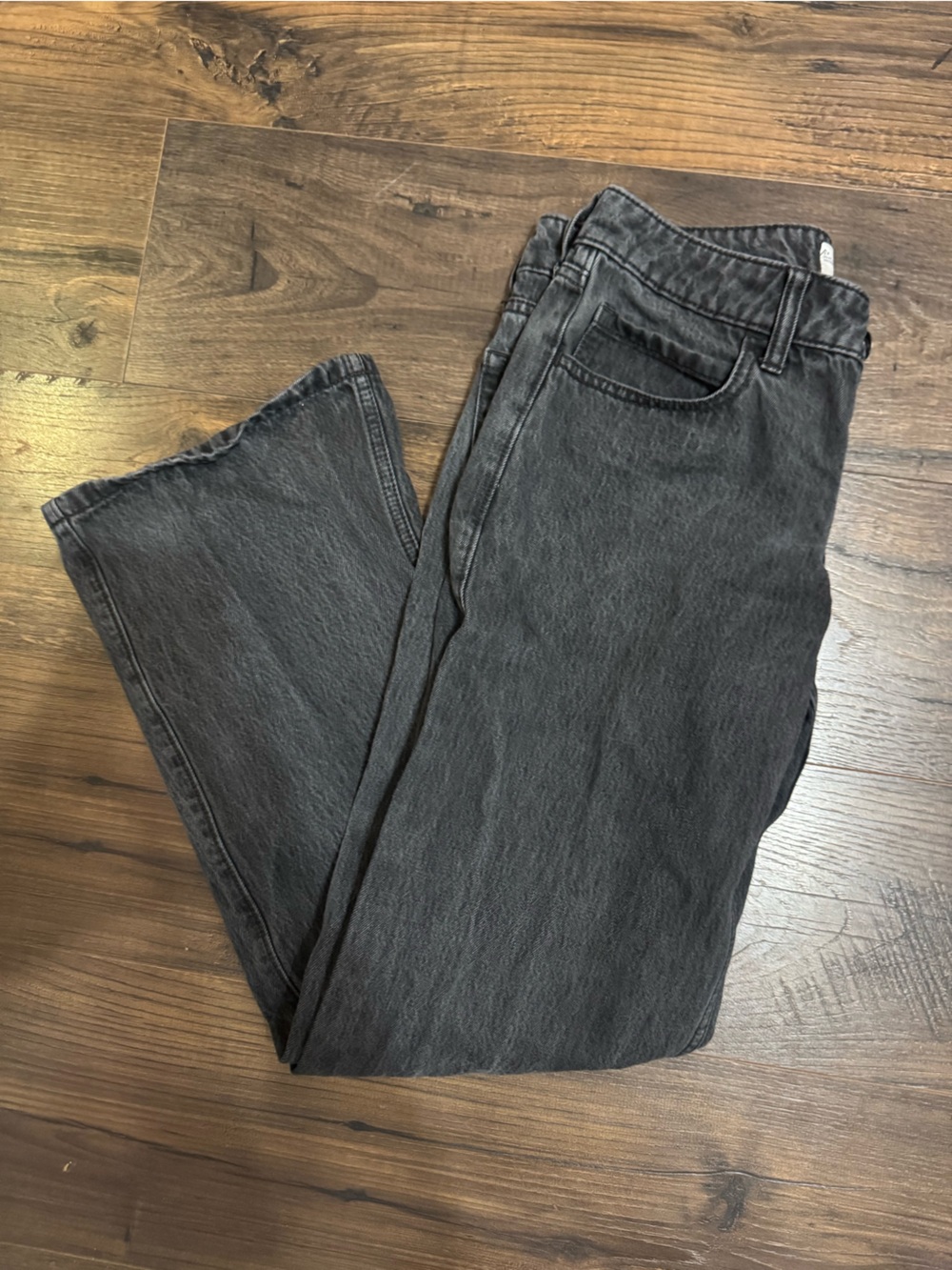 Hollister Women's Straight Leg Jeans - Faded Black Wash